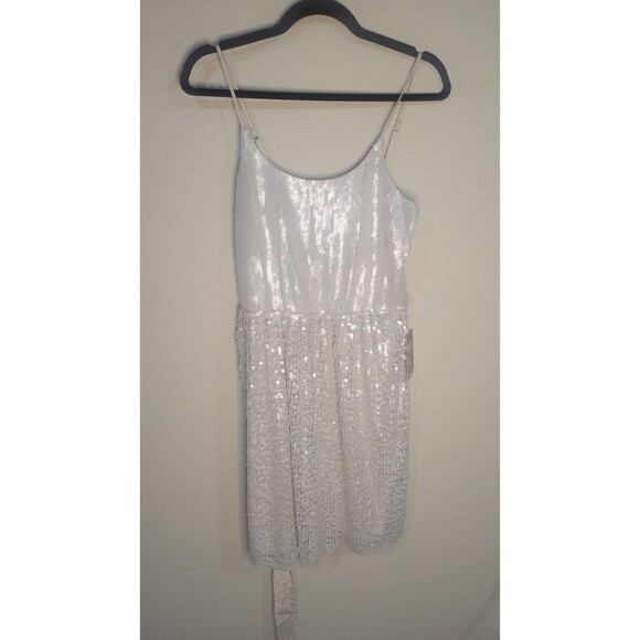 Express Champagne Beige Sequin Dress – Size M – NWT - Picture 1 of 8
